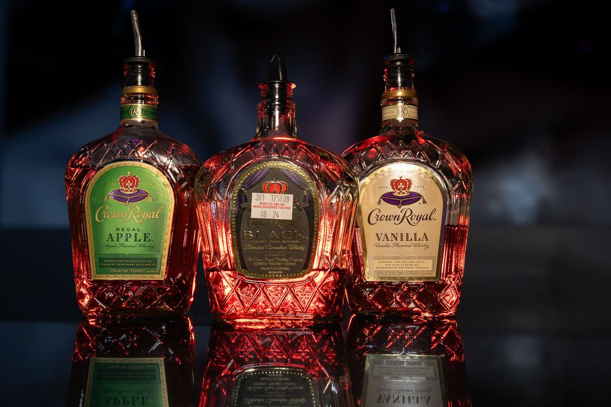 Crown Royal Regal Apple, Black, and Vanilla bottle service at Capital Cabaret