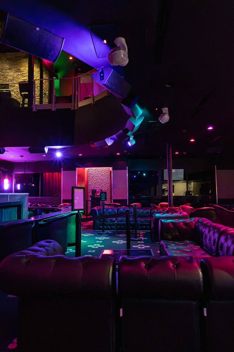 VIP lounge seating at Capital Cabaret, Raleigh's gentlemen's club